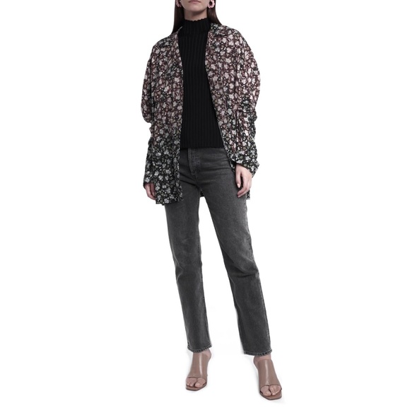 NEW GOLDSIGN HIGH-WAISTED STRAIGHT LEG JEANS - Picture 7 of 7